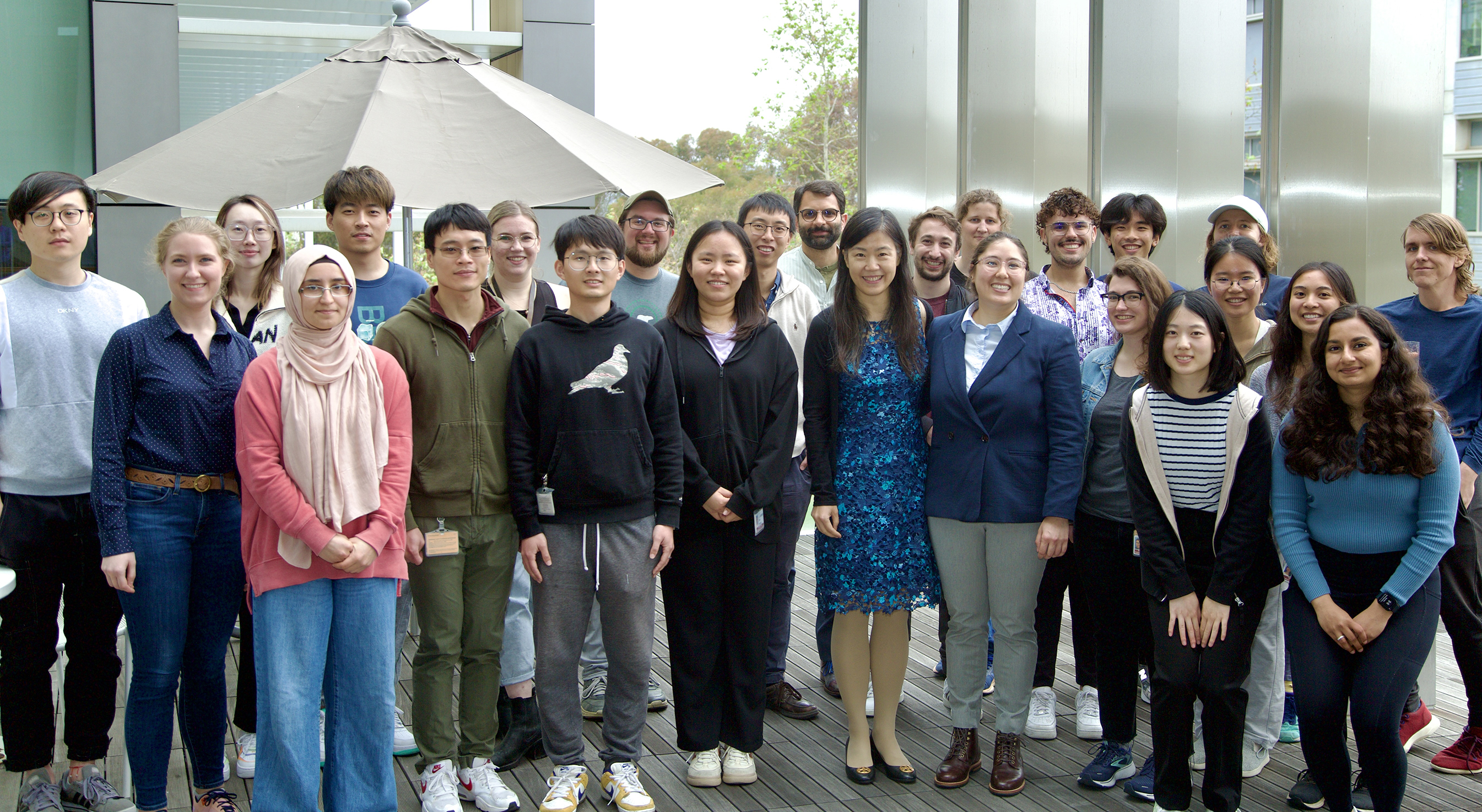Zhang Lab group photo from May 2023.